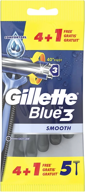 Rroje për meshkuj Gillette Blue 3 Smooth, 5 copë