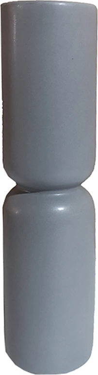 Vazo TERRA, qeramike, ngjyrë gri, 9x9x33cm