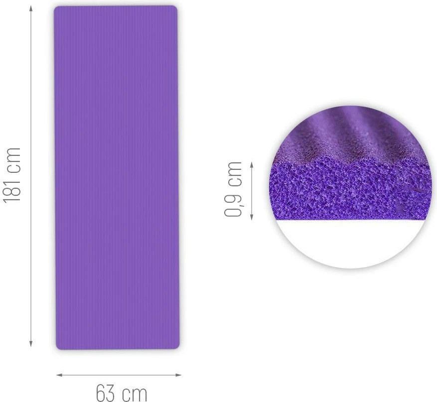 Tapet ushtrimesh/joga Wozinsky WNSP-BLUE 181x63x0.9 cm NBR, me rrip dhe çantë, blu