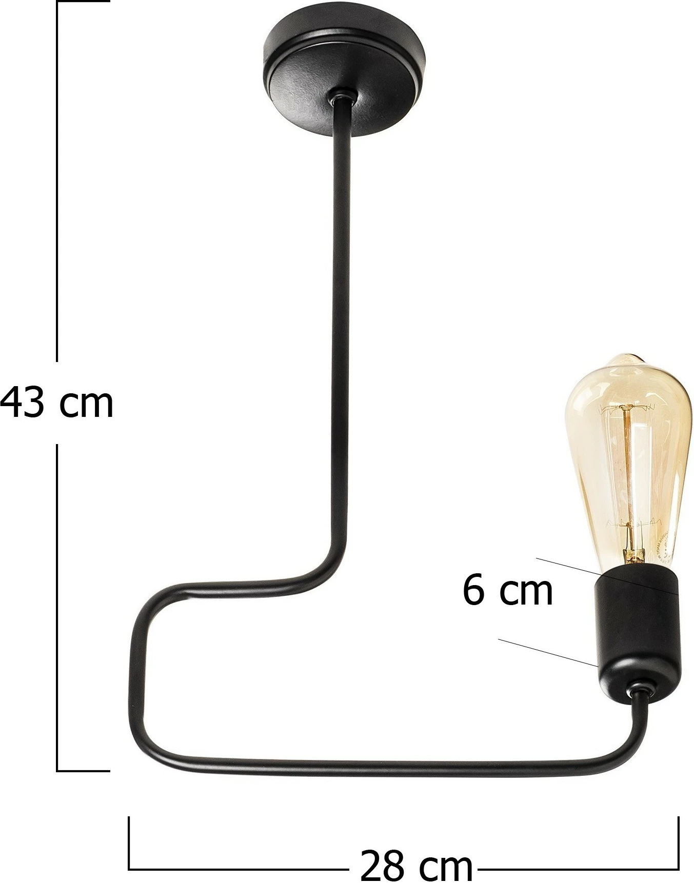 Llambë tavani Opviq, Denge - 3438, e zezë