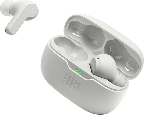 Kufje JBL Wave Beam, True Wireless, Bluetooth 5.2, 32 orë me kasë karikimi, të bardha