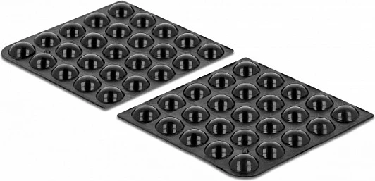 Këmbë gome vetëngjitëse DeLOCK 18309, 10 mm, 3 mm, paketë 50 copë, e zezë