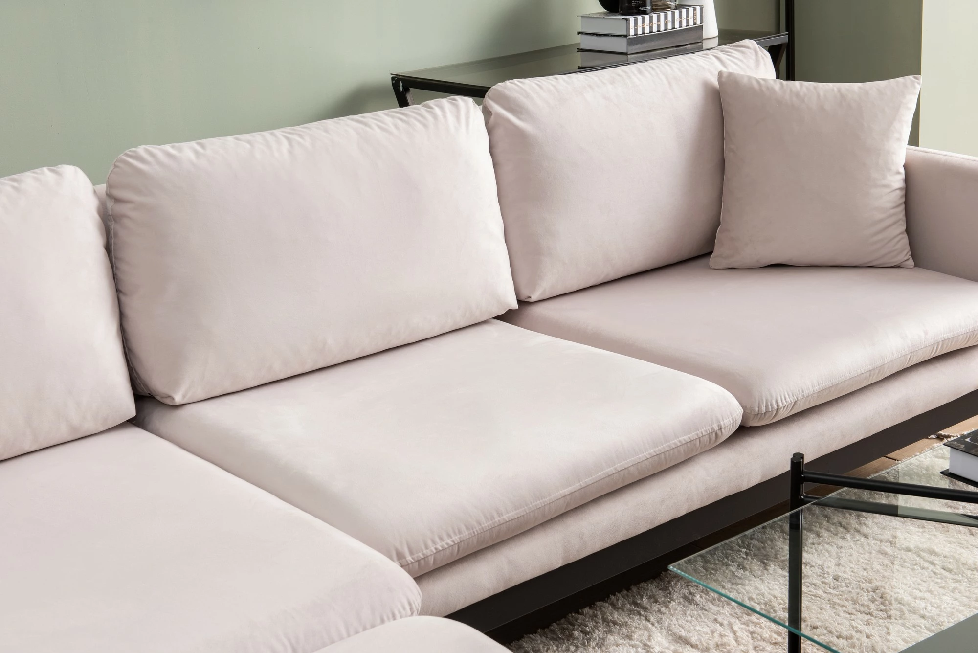 Këndsofa Atelier del Sofa, Reya, ngjyrë ecru
