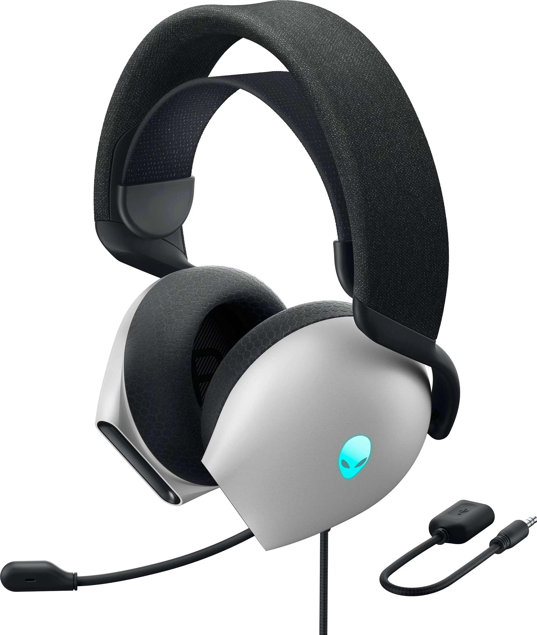 Kufje gaming Alienware Wired USB RGB 20, e bardhë