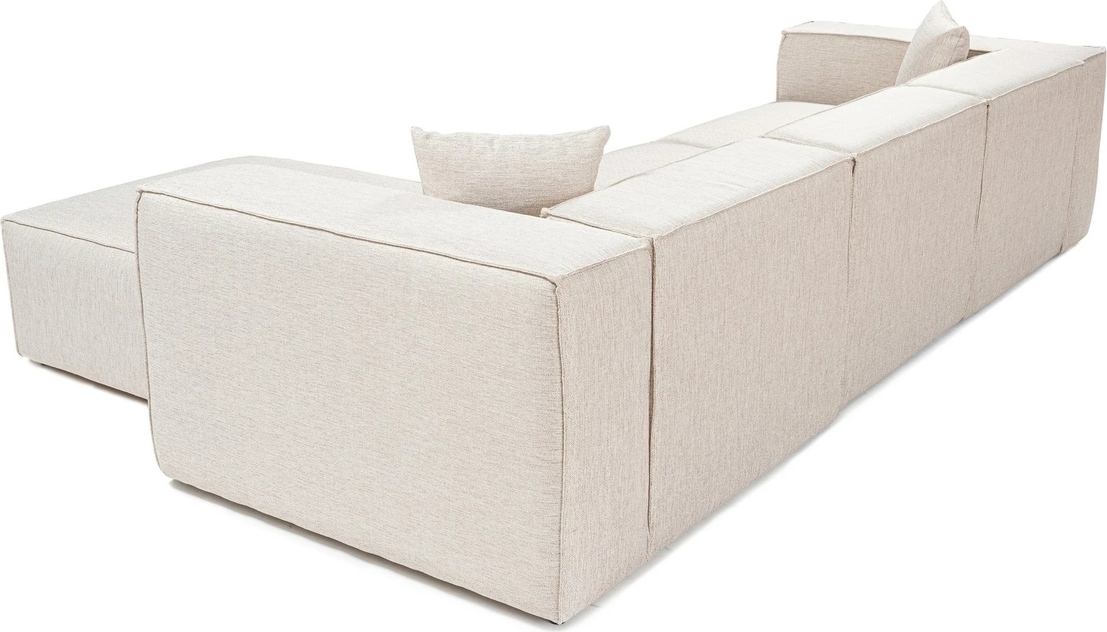 Këndare Lora, ngjyrë kafe e çelët, me pouffe, 4 pjesë