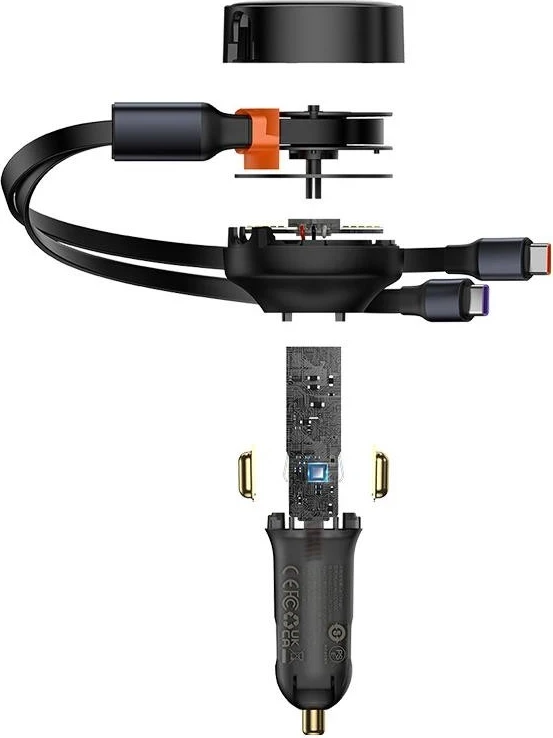 Karikues makine Baseus Enjoyment me kabllo USB-C, 33W, e zezë