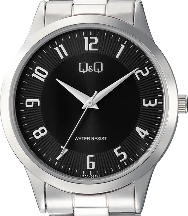 Orë dore Q&Q C10A-061PY, e argjendtë/zezë