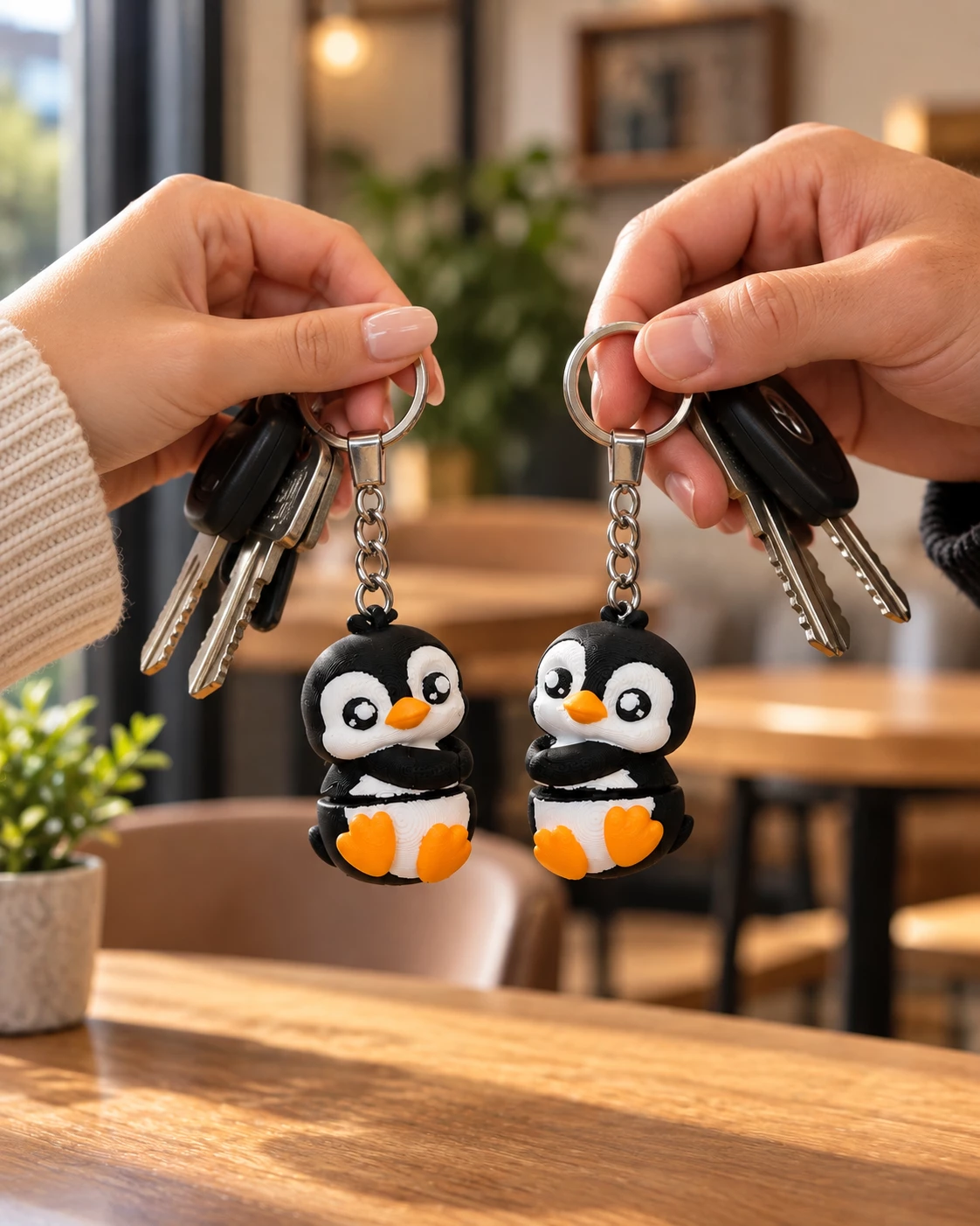 Varëse Çelësash 3D – Pinguin me Magnet, Set 2 Copë