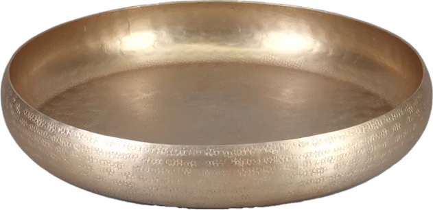 Enë dekorative OSCAR, alumin, ngjyrë shampanjë, 37x37x6 cm