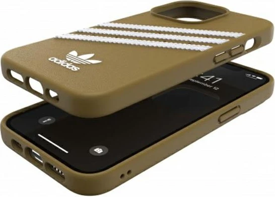 Mbështjellës Adidas OR Moulded PU për iPhone 13 Pro Max 6.7", bezhë e artë