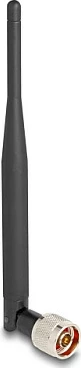 Antenë Wi‑Fi DeLOCK 90735, Omni 2/3 dBi, N-Type Male, Wi‑Fi 7, e zezë