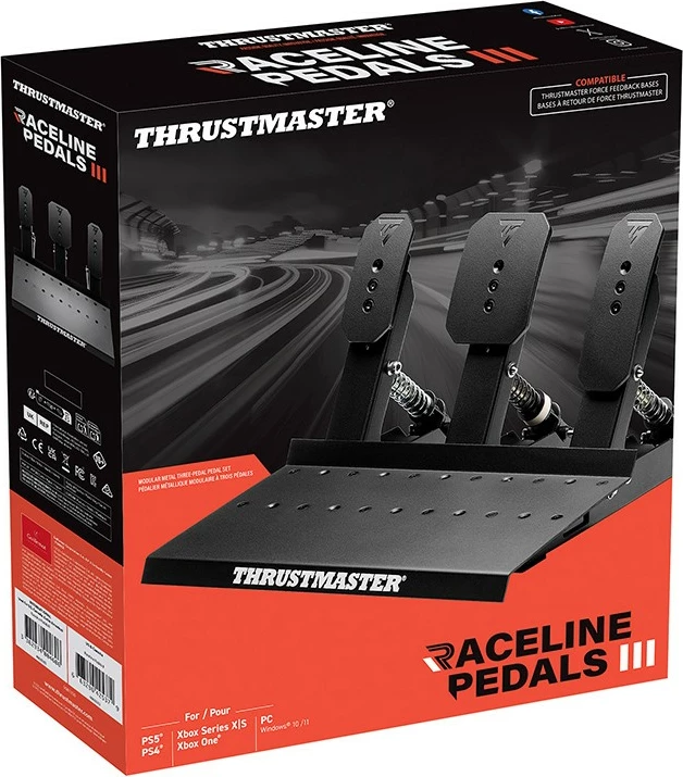 Pedale lojrash Thrustmaster AddOn Raceline Pedals III, për PC/KON, e zezë