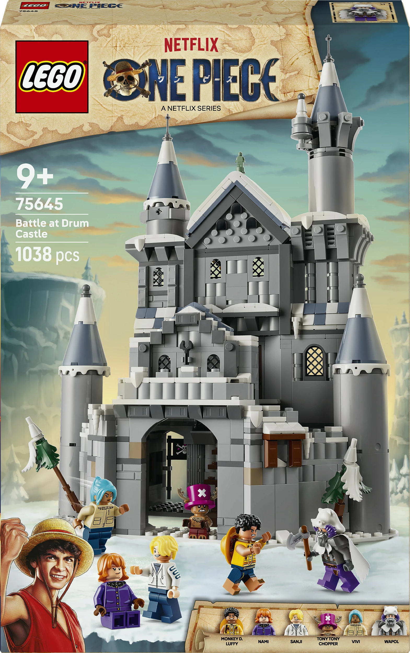 Set LEGO One Piece 75645 Battle at Drum Castle, 1038 copë, 9+, gri