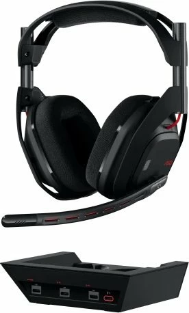 Kufje gaming Logitech Astro A50 Gen5 (939-002224), wireless, USB/USB-C, me stacion karikimi, të zeza
