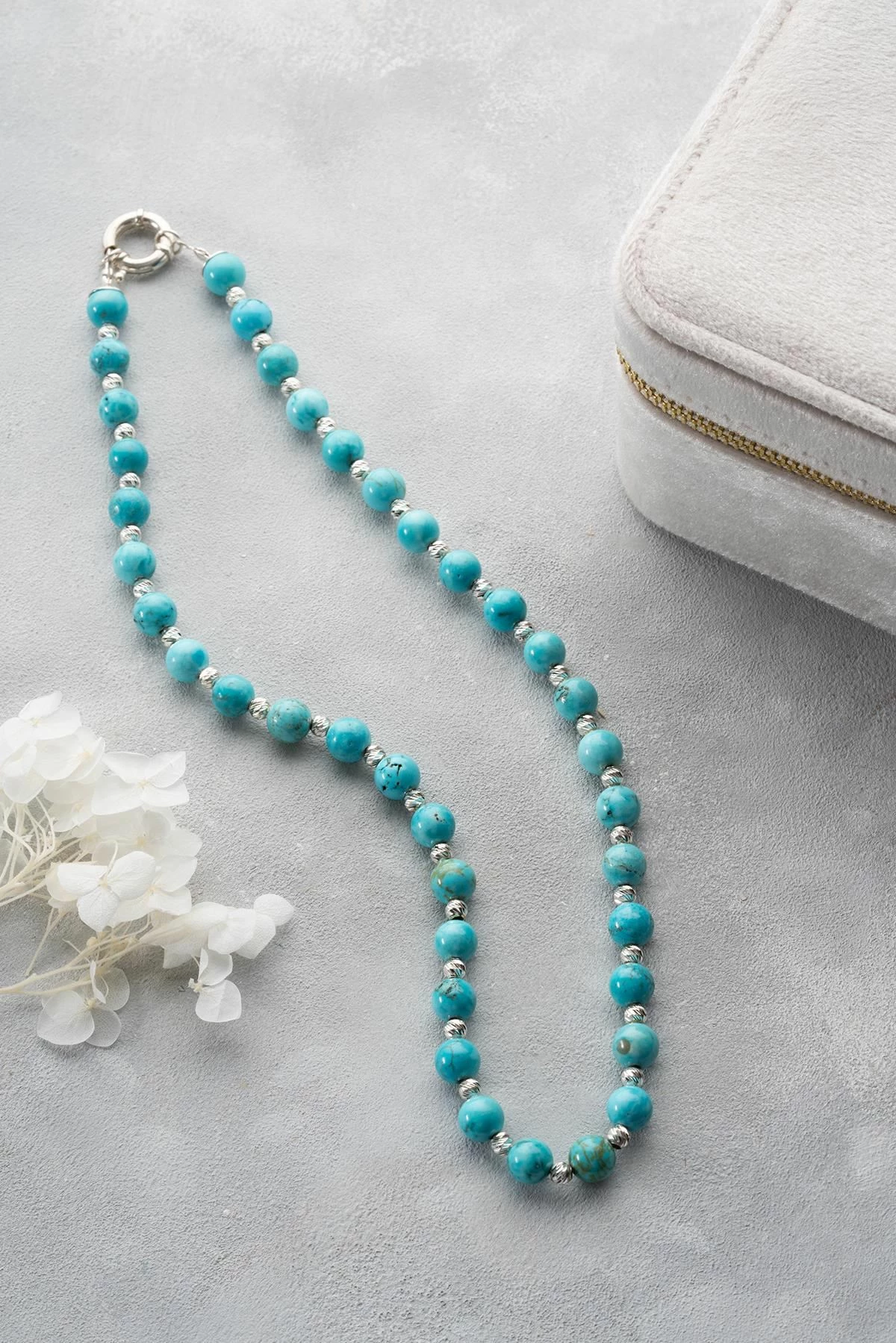 Varëse argjendi, gur natyral turquoise, Jumeon, NRZ1000409
