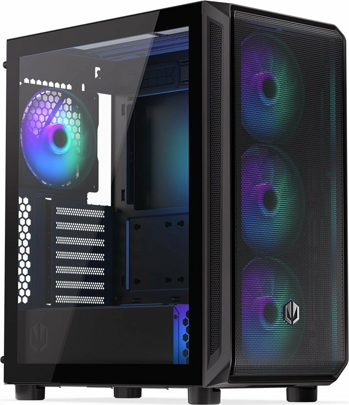 Kasë Endorfy Arx 500 ARGB EY2A011 Midi Tower ATX me xham të temperuar, 4x 140mm PWM ARGB fanë, Black