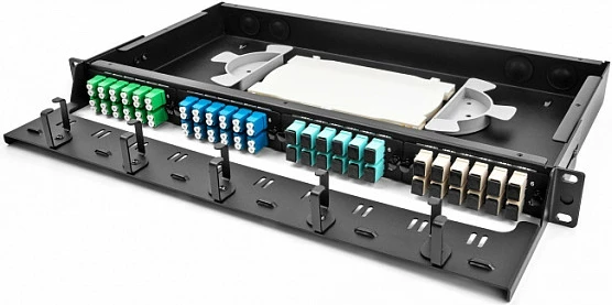 Kasetë splice fibër optike DeLOCK, 24 fibra, 179×100×9 mm, gri/bardhë