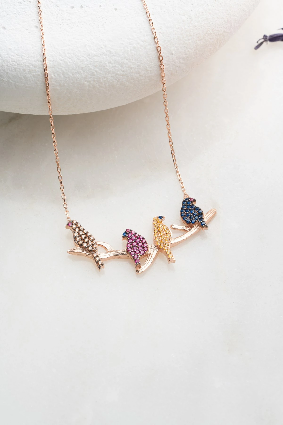 Varëse argjendi, ngjyrë rozë ari, kaltër navy dhe fuchsia, Jumeon, TRDYL679
