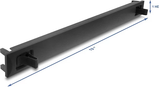Panel i verbër DeLOCK 19" 1U, snap-in, ABS plastik, i zi