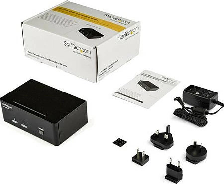 Switch KVM StarTech SV231DPDDUA2, 2-Port DisplayPort Dual Monitor, 4K 60Hz, i zi