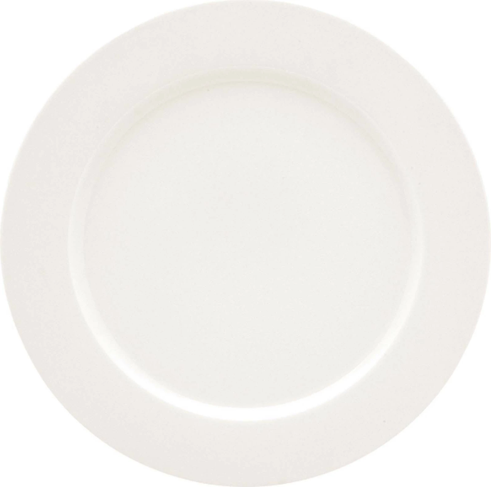 Pjatë porcelani me buzë të sheshtë, Porland Dove, Ø240 mm, krem, set 6 copë