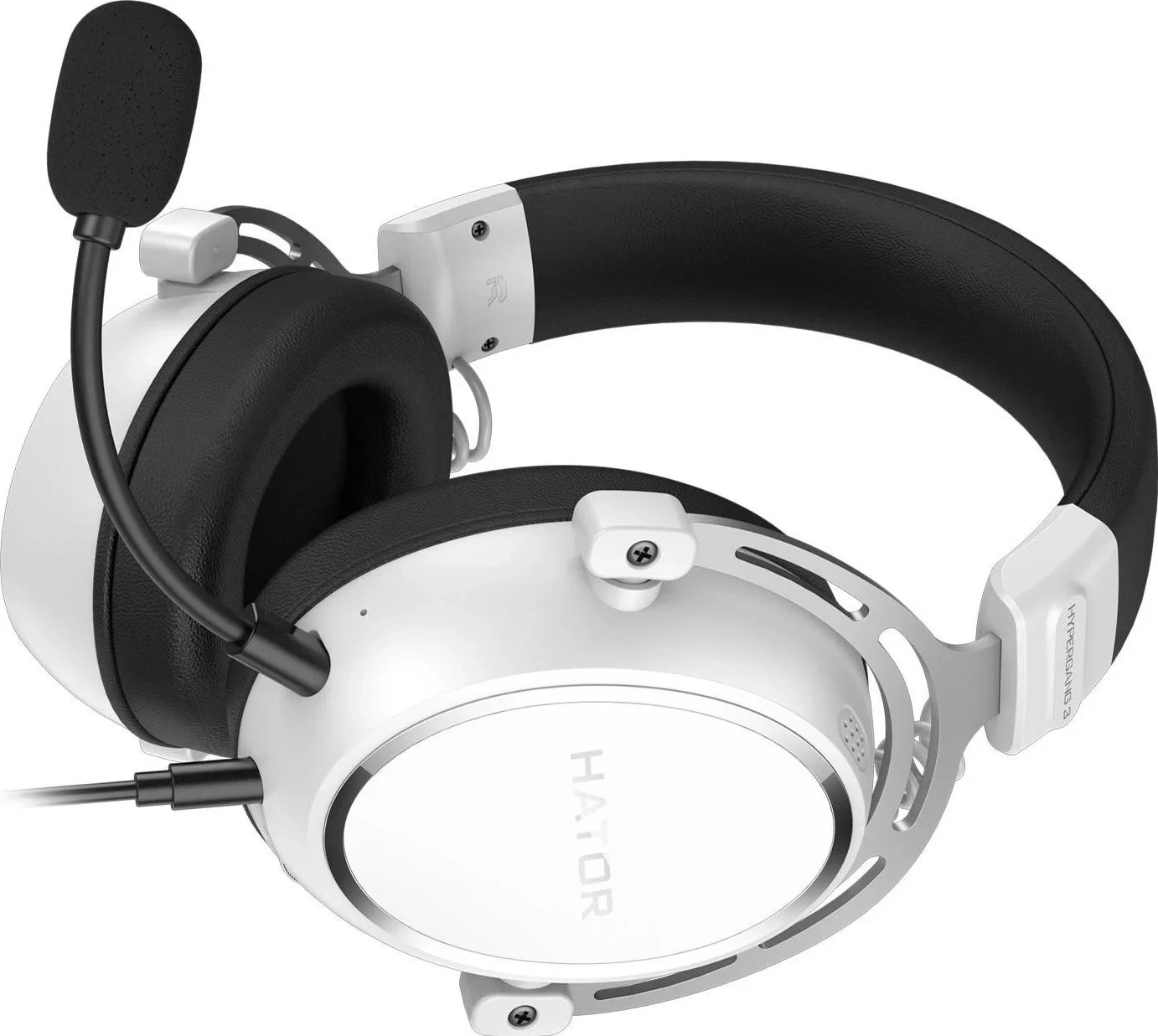 Kufje Hator Hypergang 3, me mikrofon të shkëputshëm, on-ear, të bardha