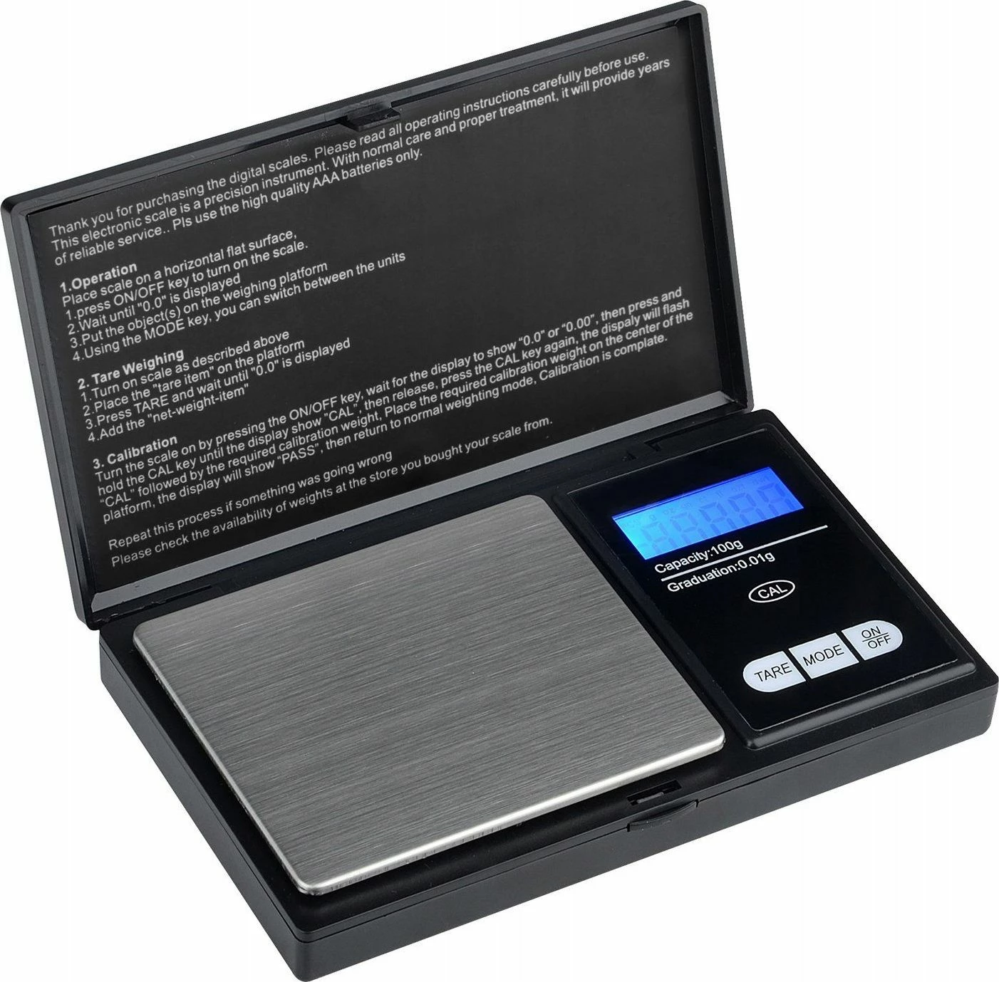 Peshore precize bizhuterish LTC LXWG104 500 g/0.1 g, e zezë