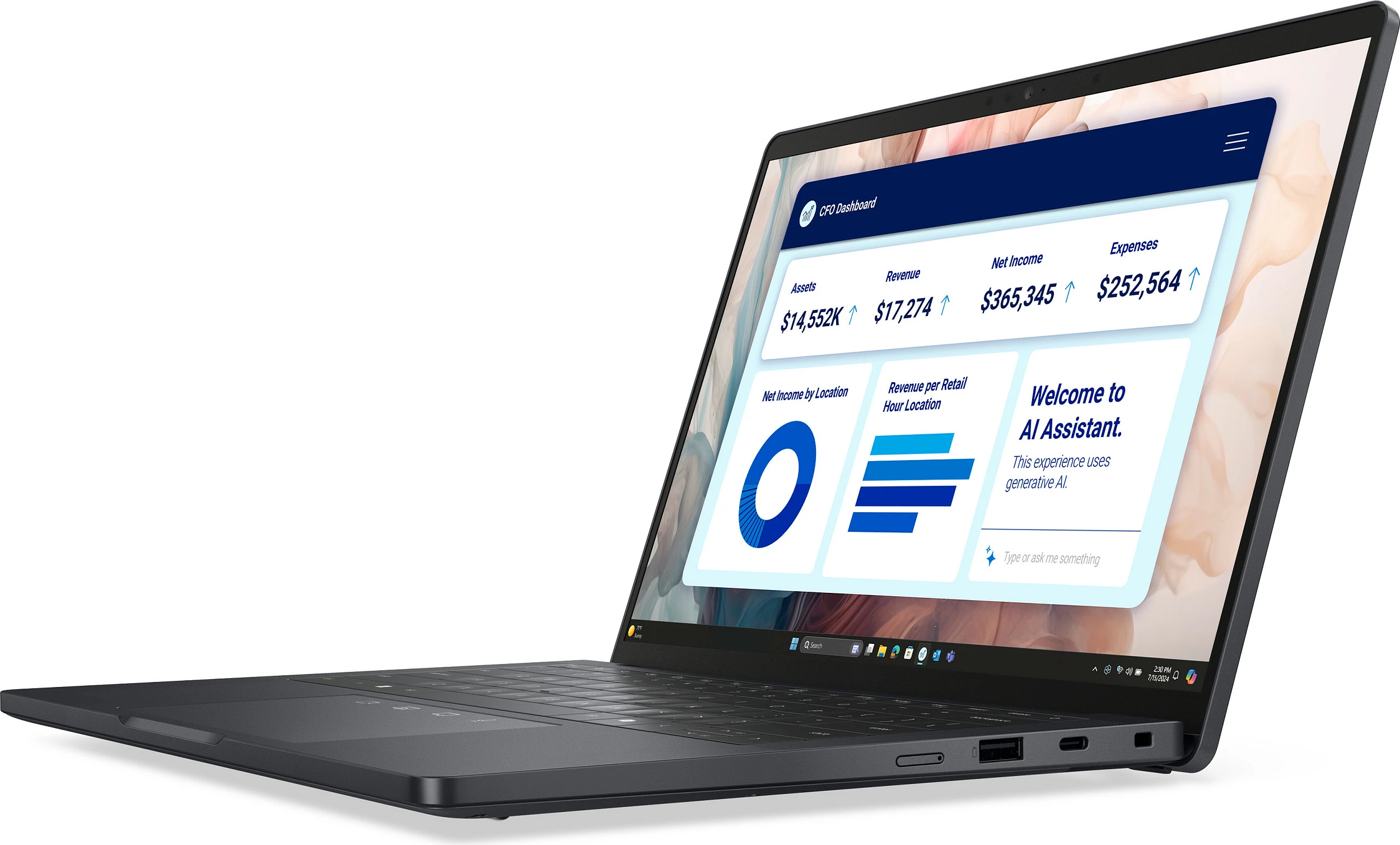 Laptop Dell Pro 13 Premium PA13250, CU7 268V, 32GB RAM Memorje, 512GB SSD, 13.3" Touch, Windows 11 Pro