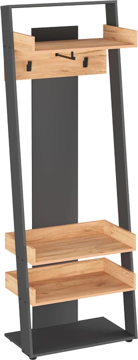 Mobilje hyrëse Sciove, ngjyrë antracit-natyrale, 70x40x200cm