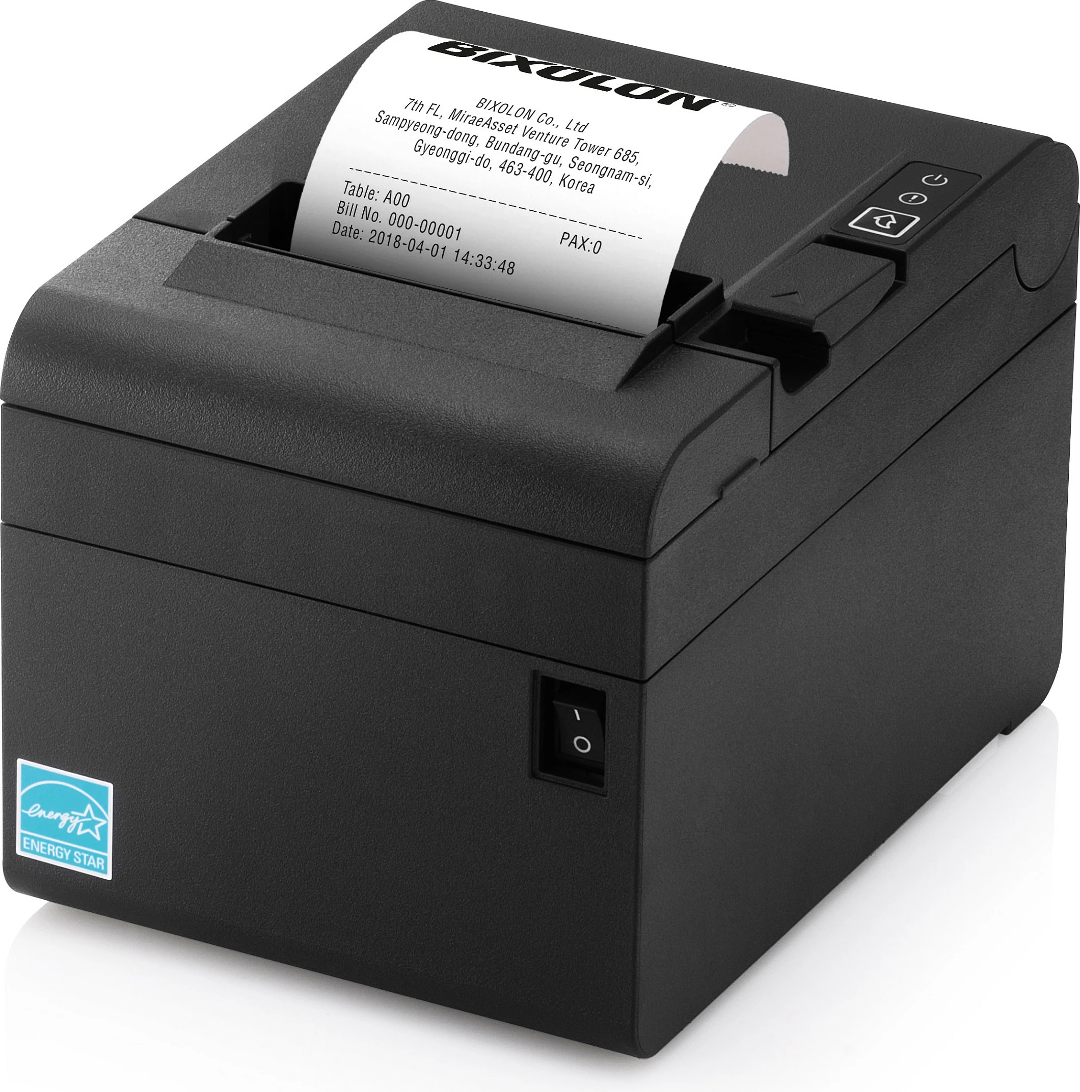 Printer POS BIXOLON SRP-E300, termik direkt, Ethernet/USB/Serial, me prerës, 80mm, antracit