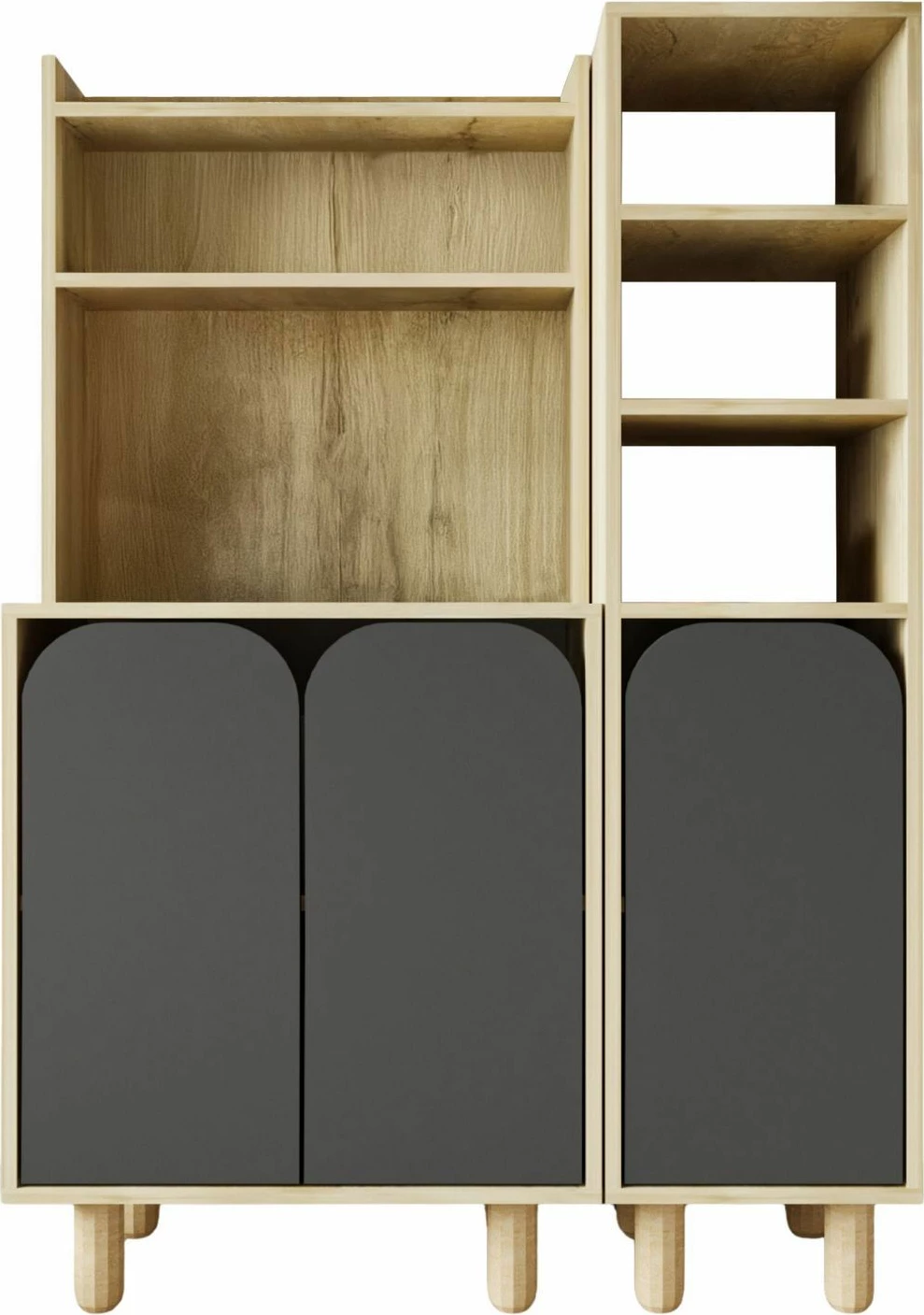 Dollap multifunksional Skye Decor, Parma 3, ngjyrë lis safir, antracit