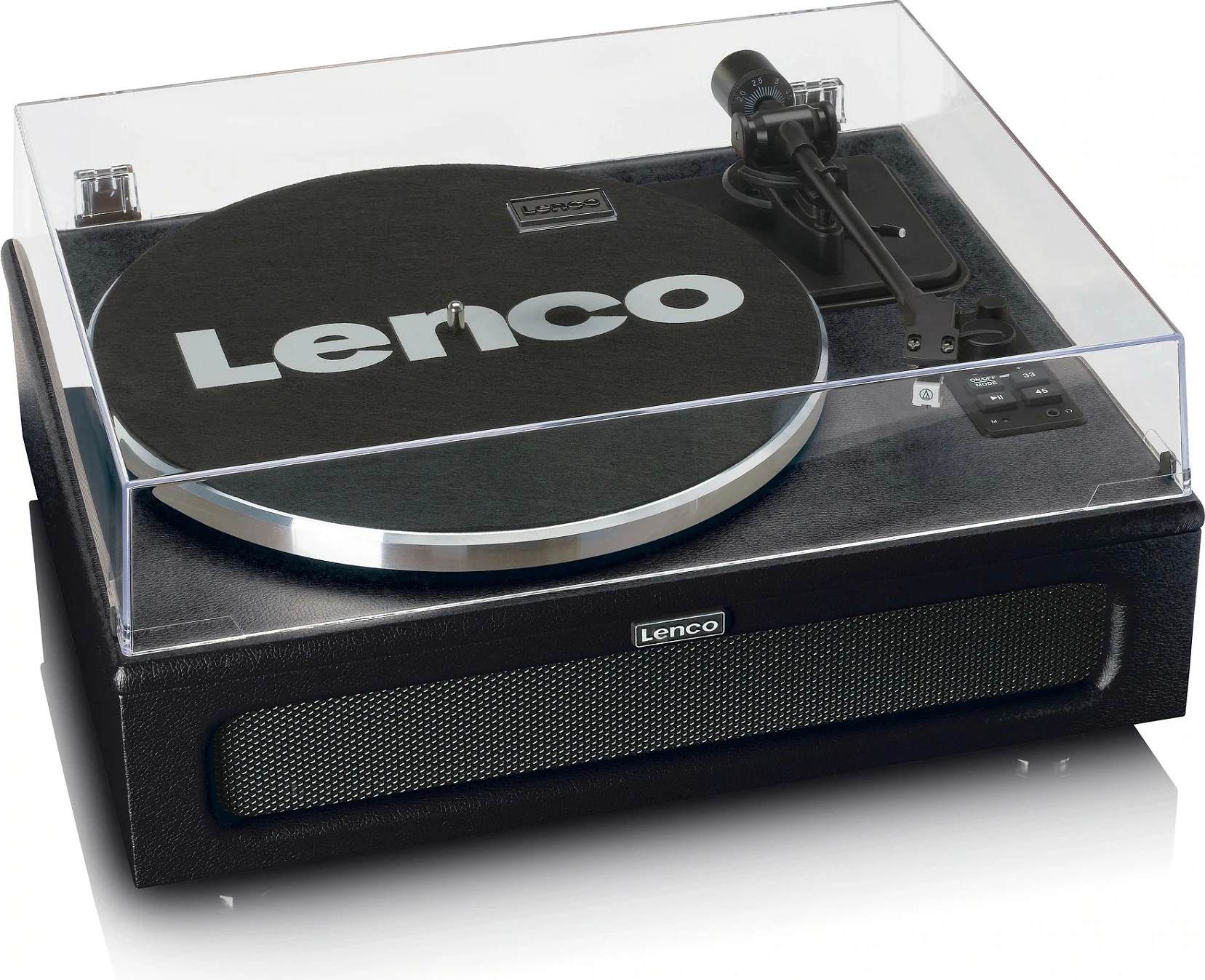 Gramafon Lenco LS-430BK, me altoparlantë të integrum, Bluetooth 5.0, 40 W, 33/45 RPM, i zi