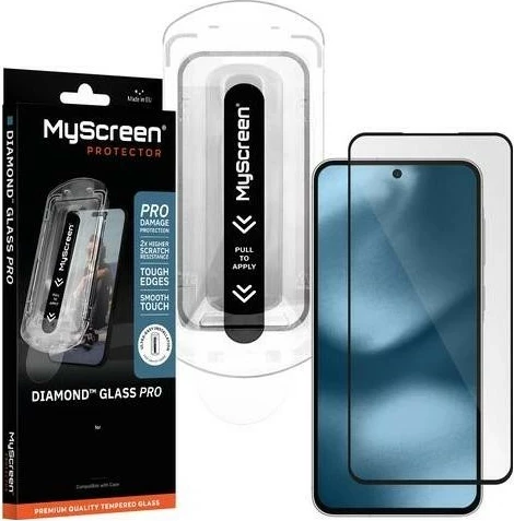 Xham mbrojtës MyScreen Diamond Glass Pro Fit Frame për Samsung Galaxy S25, zi