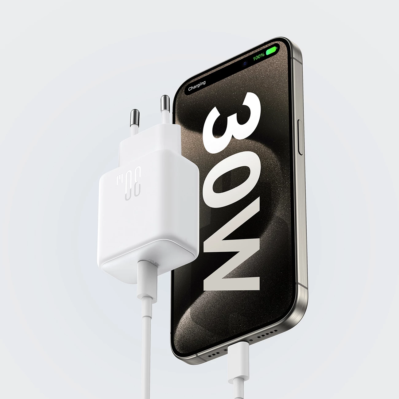 Karikues rrjeti USB-C PD 30W QC SFC, Joyroom JR-TCF24, 1 port, PPS, prizë EU, kabllo USB-C 1m, i bardhë, set