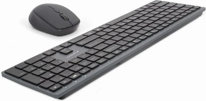 Tastierë dhe Maus Gembird KBS-ECLIPSE-M500, RF Wireless, QWERTY, Anglisht, E zezë
