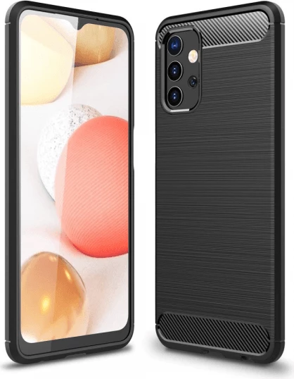 Mbështjellës silikoni HAVANA për Samsung Galaxy A14, MPN 17168, shock resistant, teksturë carbon matte, e zezë