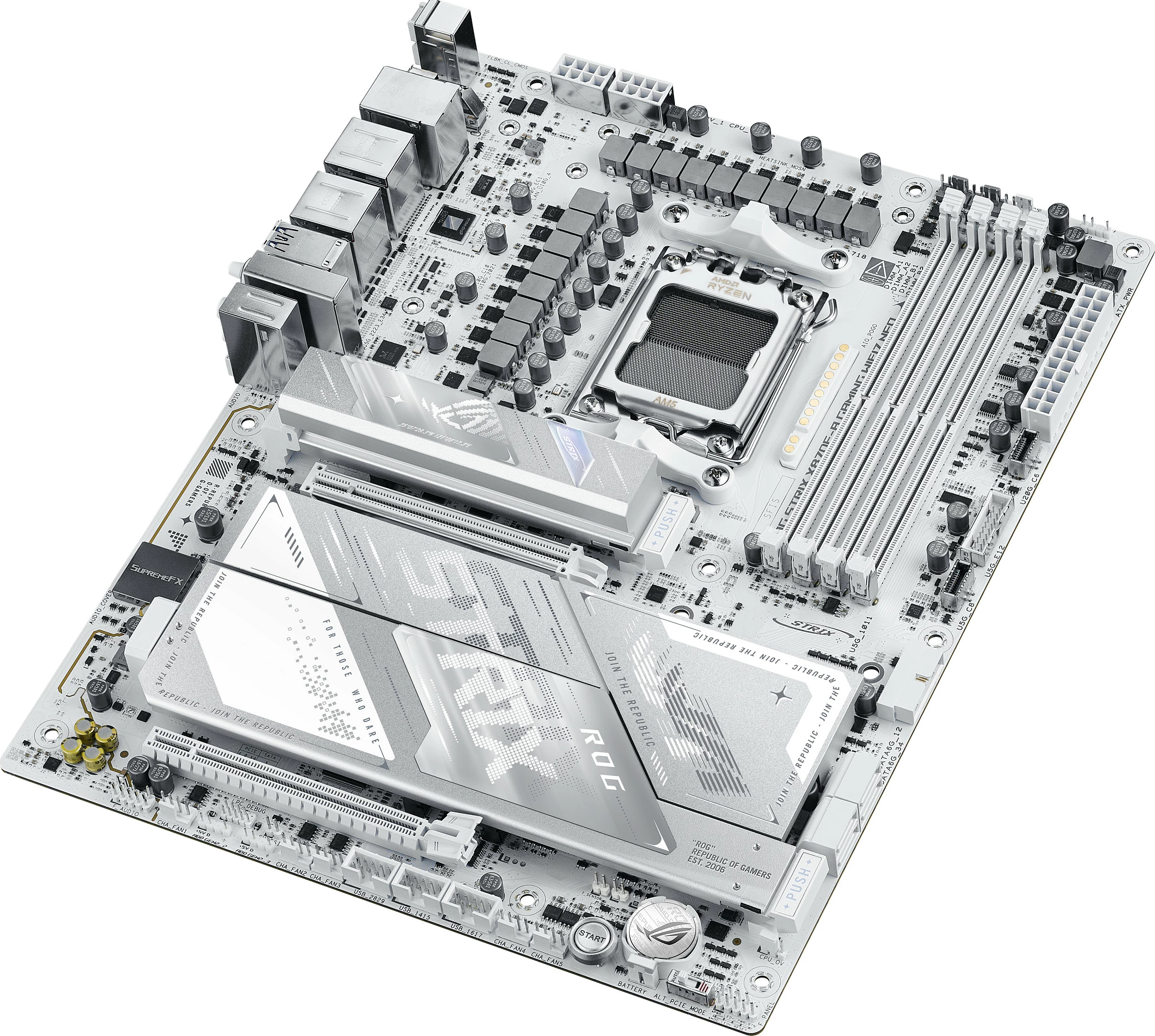 Pllakë amë ASUS ROG STRIX X870E-A Gaming WiFi 7, Socket AM5, DDR5 256GB, ATX, e bardhë