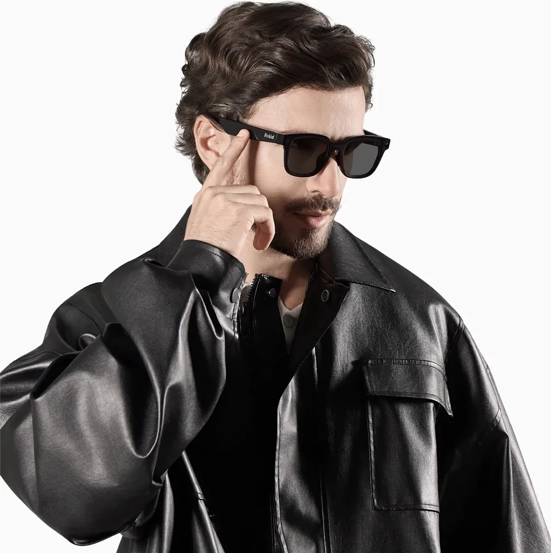 Syze smart Rokid AI Glasses Style, kamerë 12MP, video 3K, asistent AI, përkthim në kohë reale, zezë