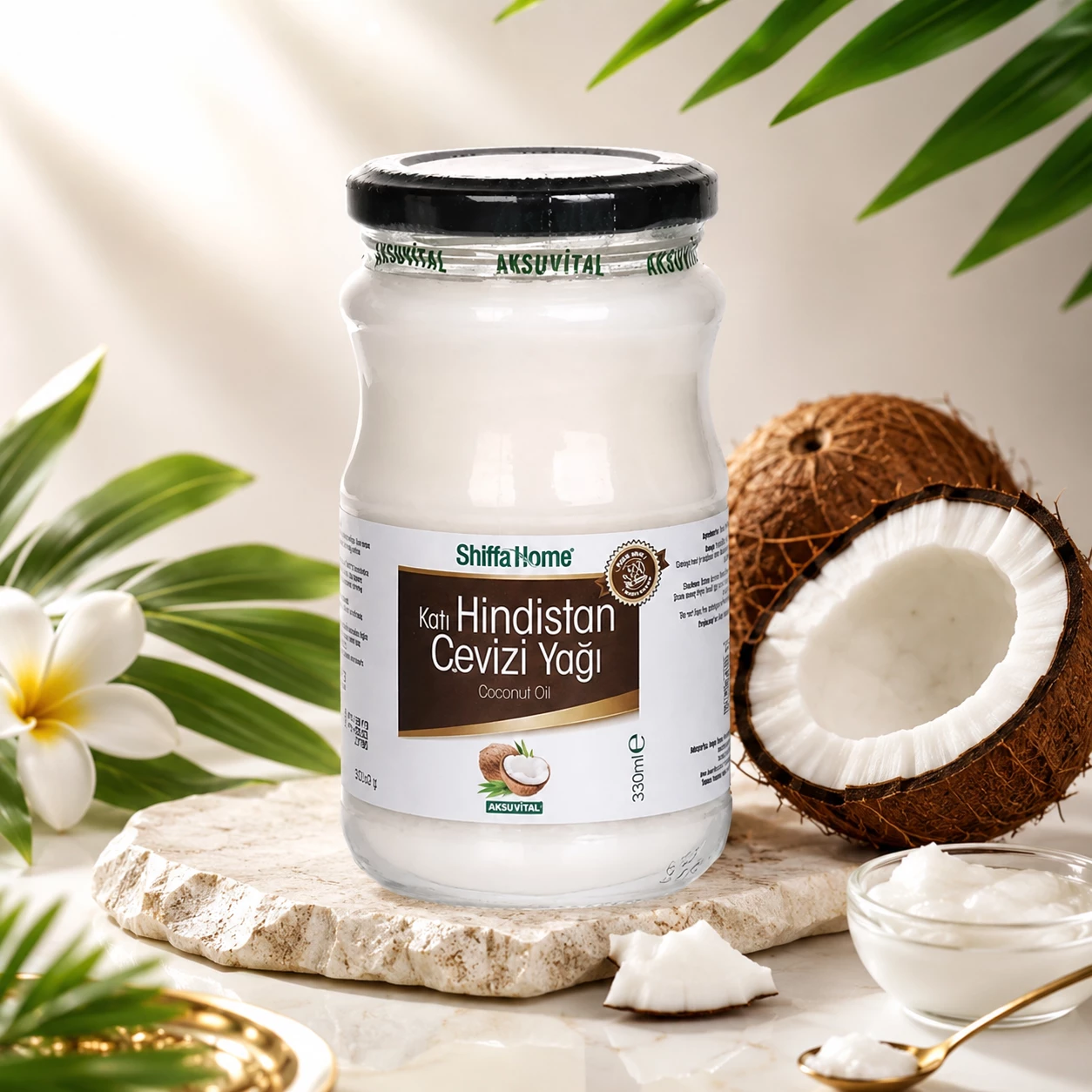 Vaj Kokosi 330 ml – Kujdes Natyral për Trupin dhe Flokët