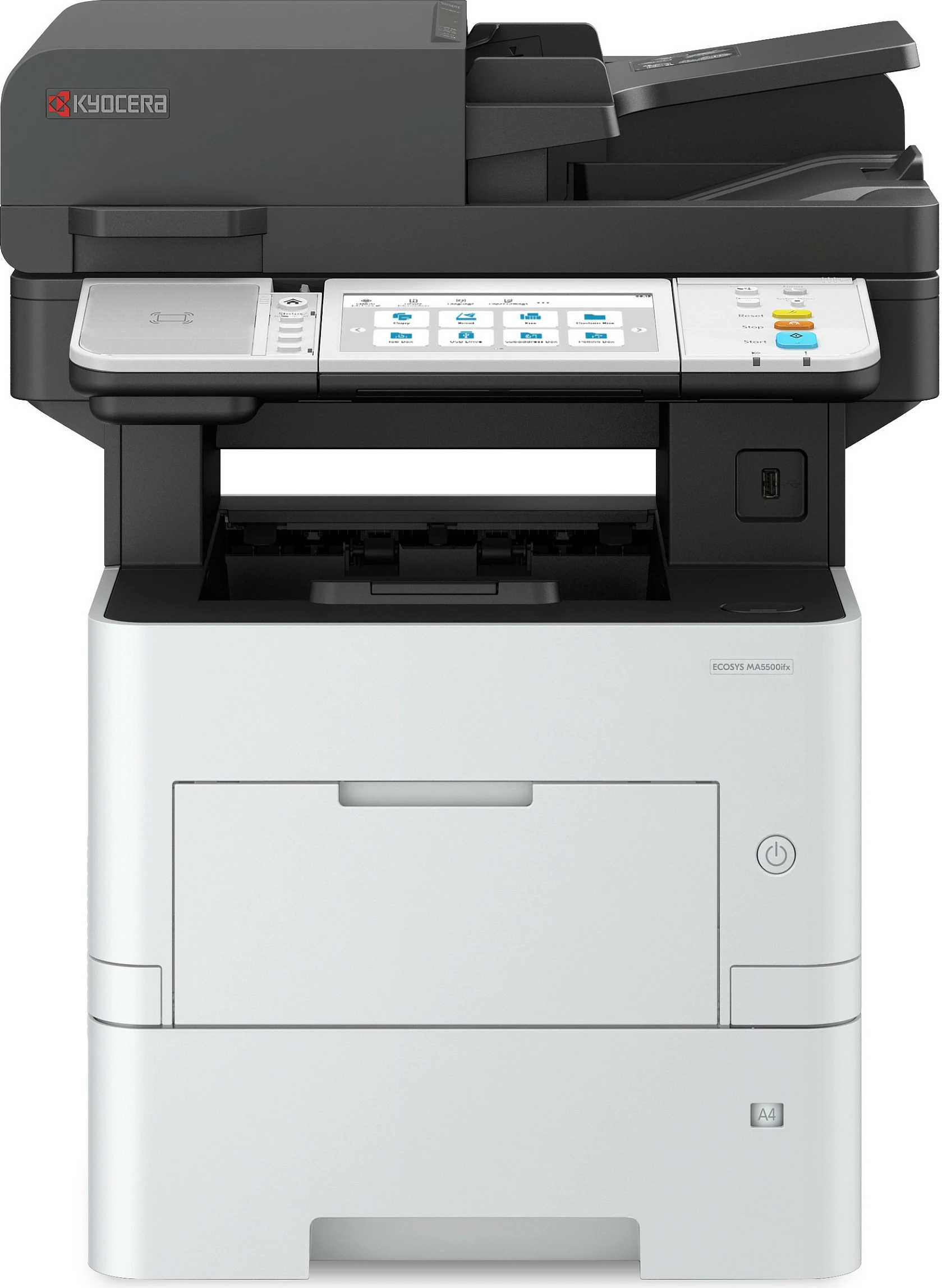 Printer multifunksional Kyocera ECOSYS MA5500ifx, laser mono A4, duplex, ADF 100 fletë, 1200 x 1200 DPI, bardhë/zi