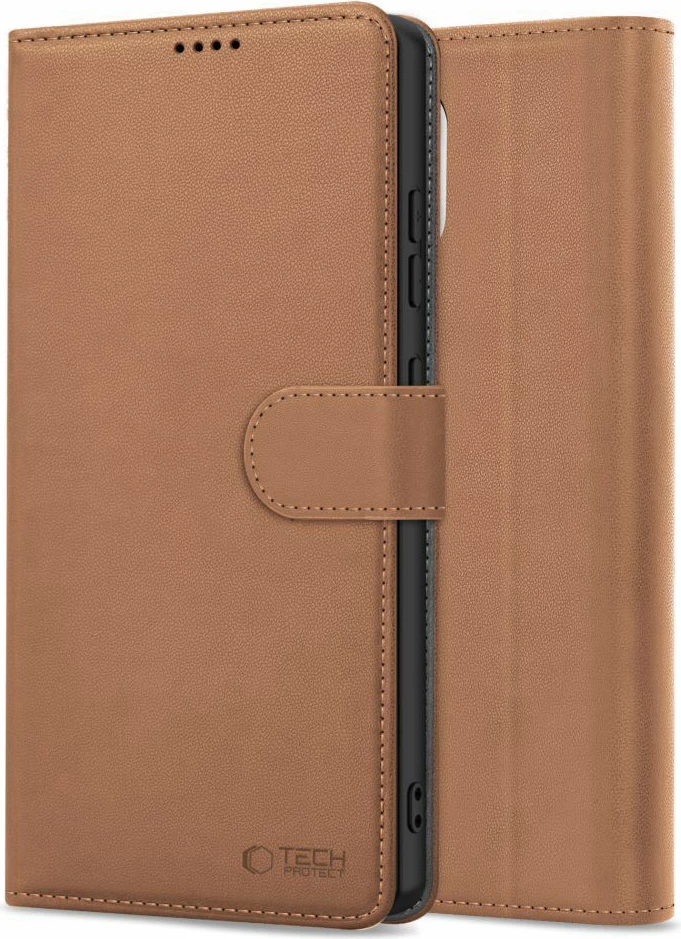 Mbështjellës Tech-Protect Wallet për iPhone 16e, Kafe