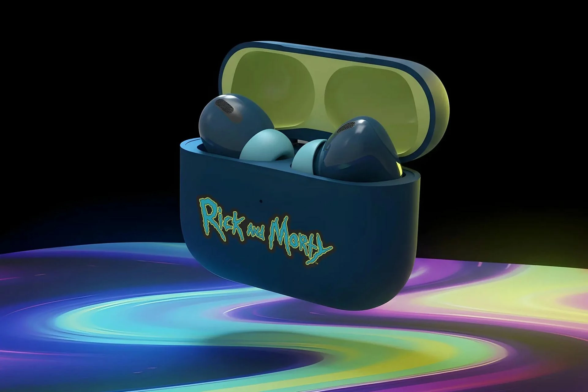 Kufje Moye Rick and Morty True Wireless, Bluetooth 5.4, USB-C, 4 orë, blu e errët