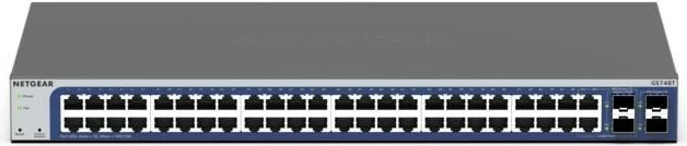 Switch i menaxhuar NETGEAR GS748Tv6, 48 porta Gigabit Ethernet, 2 SFP, Gri