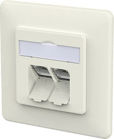 Prizë muri rrjeti METZ CONNECT 130E381002-I, 2x RJ-45, PoE 90W, e bardhë