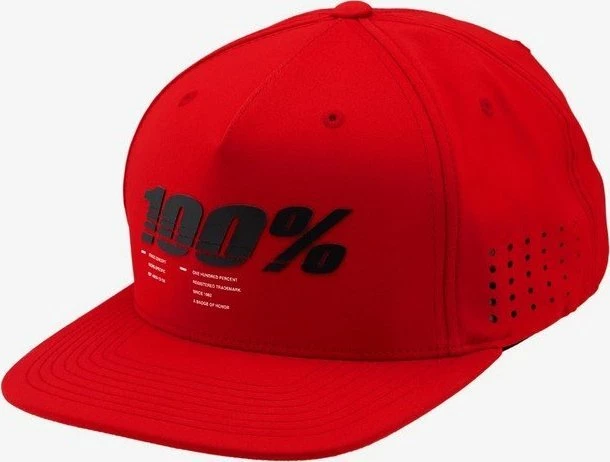 Kapele me strehë 100% Drive Snapback universal e kuqe