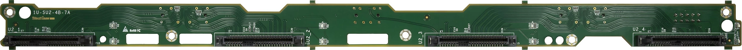 Backplane për disqe Inter-Tech SU-2, 4x NVMe/SAS/SATA