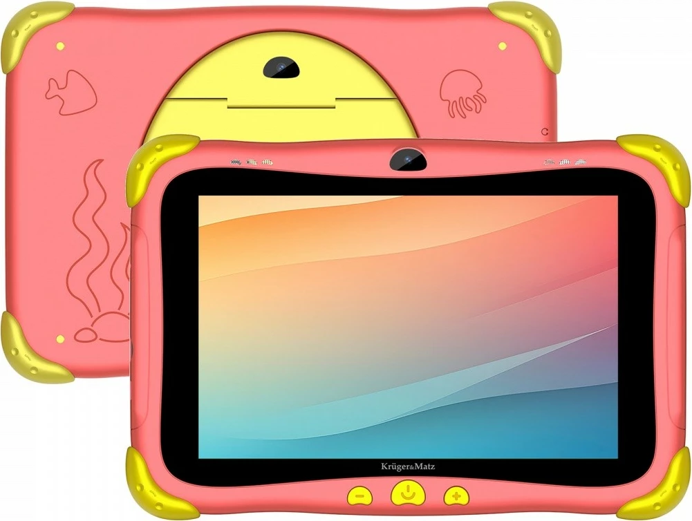 Tablet për fëmijë Kruger & Matz FUN 808 KM0808-R, 8", 32 GB, 3 GB RAM, Android 13, Kuq/Verdhë