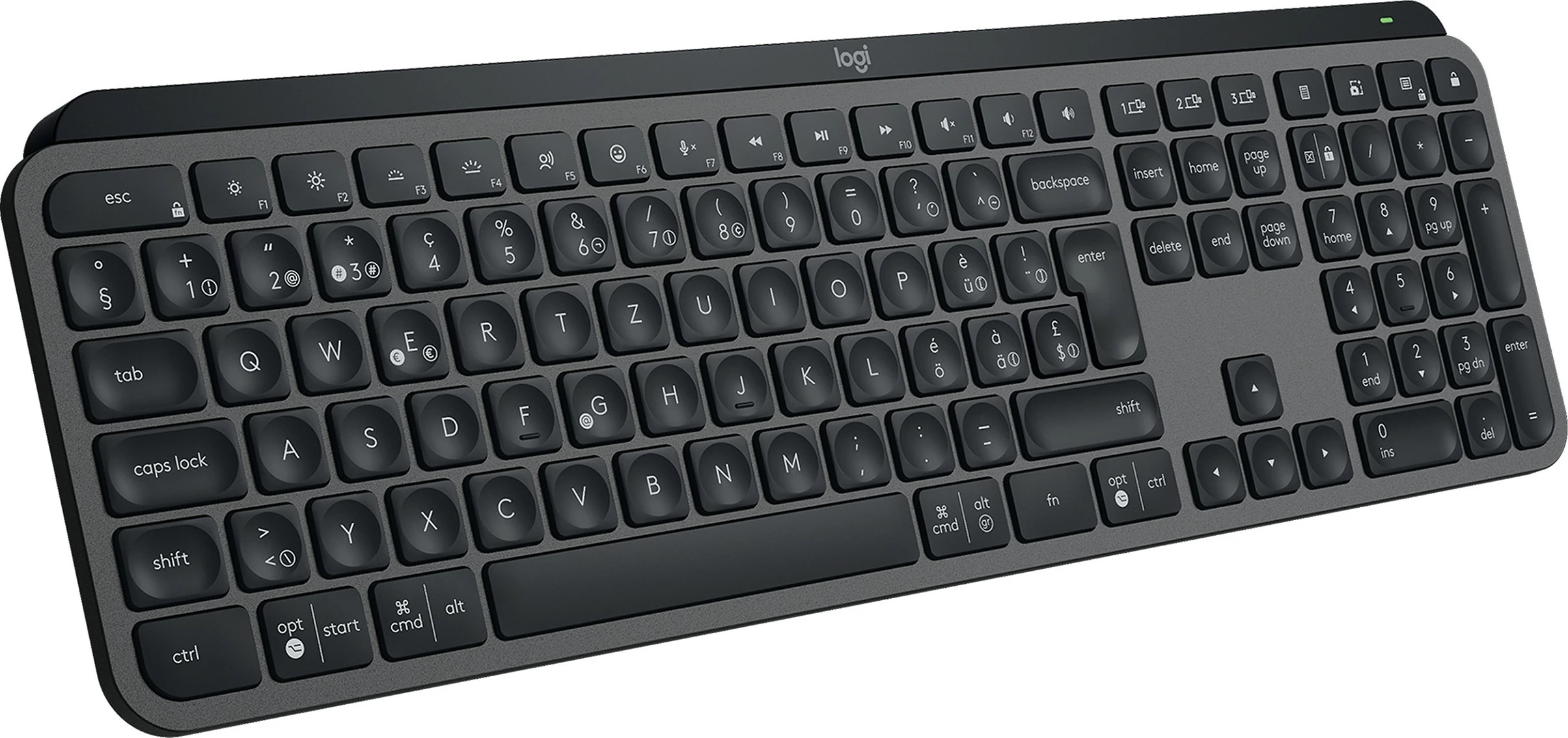 Tastierë Logitech MX Keys S, wireless, QWERTZ, LED, graphite