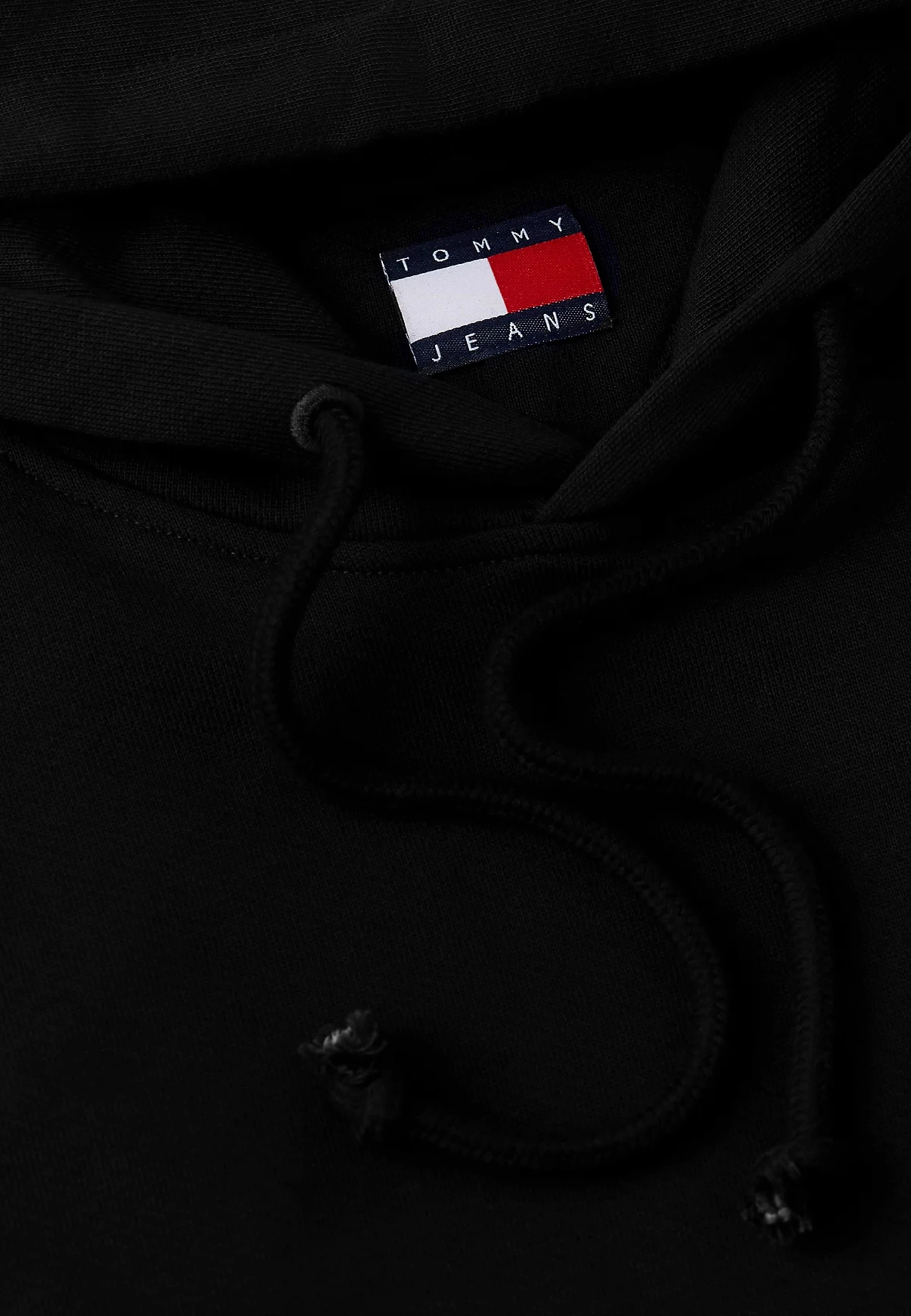 Duks me kapuç Tommy Hilfiger Jeans DM0DM21922 për meshkuj, i zi [Madhësia: S]