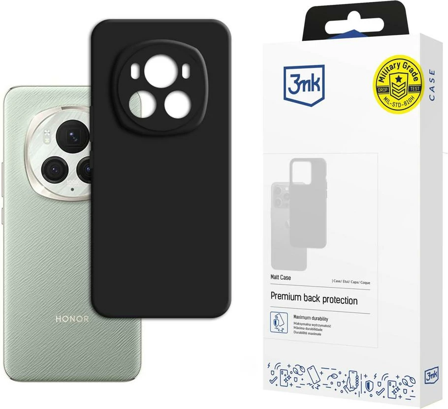 Mbështjellës 3mk Matt Case për Honor Magic6 Pro, i zi mat